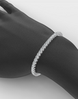 5.0 tcw LAB GROWN Tennis Bracelet ROUND 14K WHITE GOLD