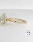 2.12 CTW OVAL LAB GROWN DIAMOND WITH HIDDEN HALO TULIP STYLE ENGAGEMENT RING