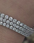 5.0 tcw LAB GROWN Tennis Bracelet ROUND 14K WHITE GOLD