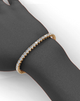 5.0 tcw LAB GROWN Tennis Bracelet ROUND 14K YELLOW GOLD