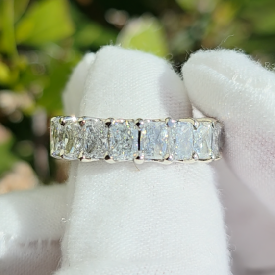 6.00 CTW RADIANT LAB GROWN DIAMOND ETERNITY WEDDING BAND